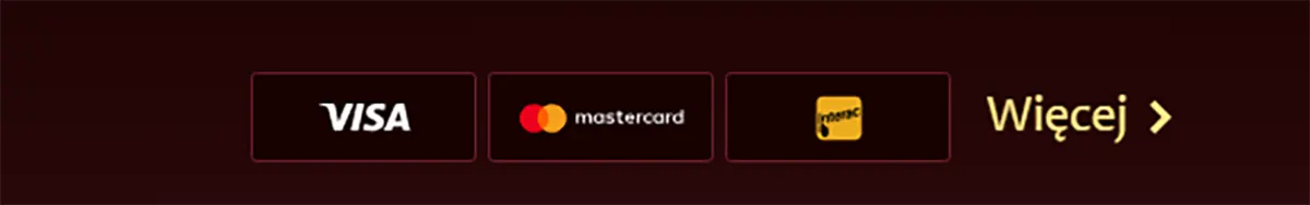 Casino payment method icons including Visa, Mastercard, and Paysafe card